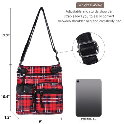 British plaid contrast color crossbody bag - Image 5