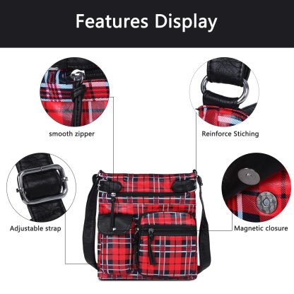 British plaid contrast color crossbody bag - Image 4