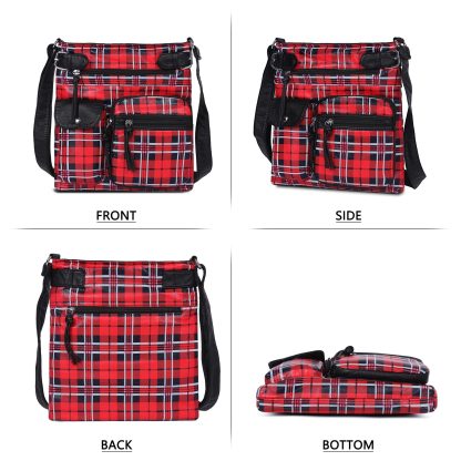 British plaid contrast color crossbody bag - Image 2