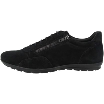 Men's black suede lace-up zip-up sneakers - Image 5