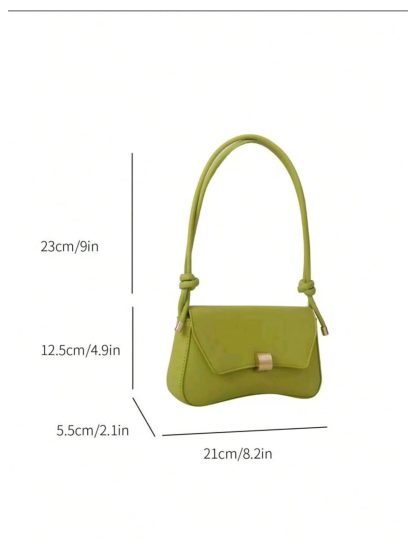 Minimalist twist green underarm bag - Image 6