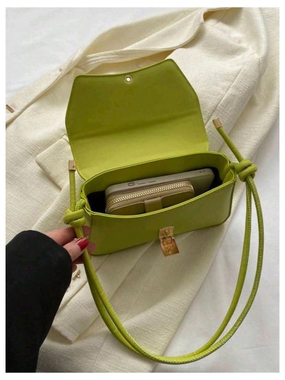 Minimalist twist green underarm bag - Image 2