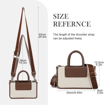 Contrast color stitching handbag crossbody bag - Image 5