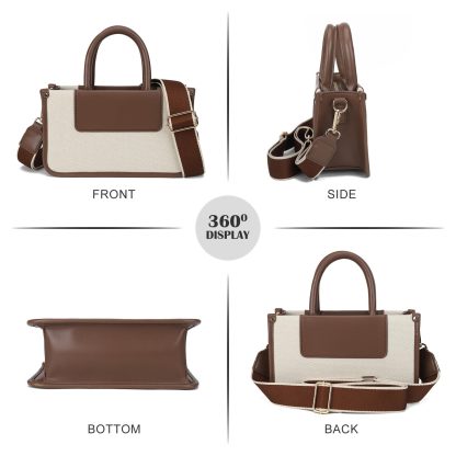 Contrast color stitching handbag crossbody bag - Image 2