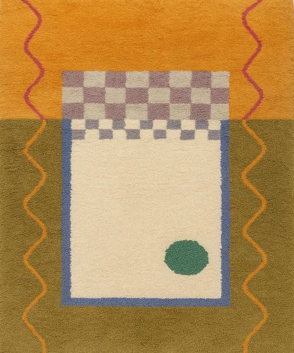 Moroccan style colorblock geometric rug