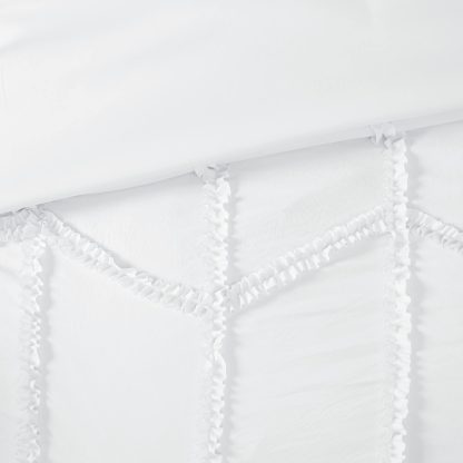 Textured geometric white bedding - Image 2
