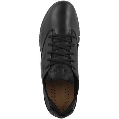 Men's simple all-black leather sneakers - Image 4