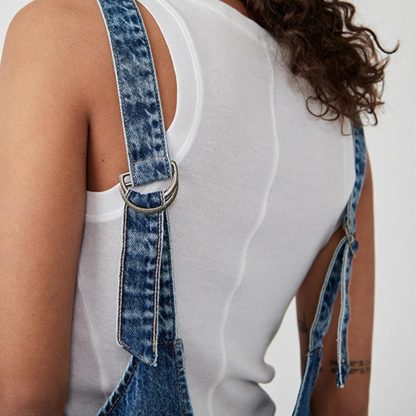 Women's loose denim overalls - Image 5
