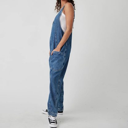 Women's loose denim overalls - Image 3