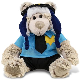Police uniform bear plush doll