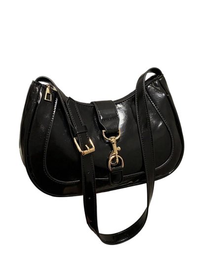 Avant-garde patent leather underarm bag - Image 5
