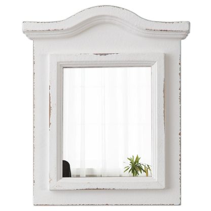 French retro distressed wall mirror - Image 10