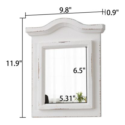 French retro distressed wall mirror - Image 8