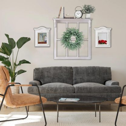 French retro distressed wall mirror - Image 6