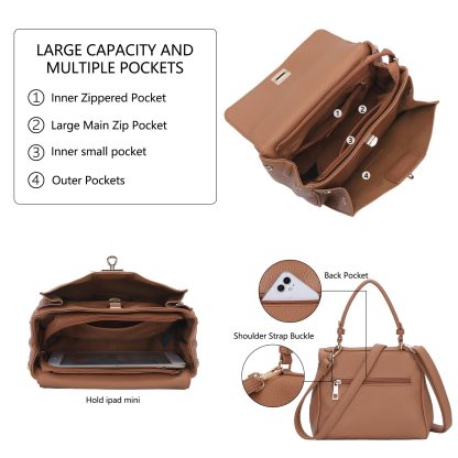Elegant lychee pattern handbag - Image 4