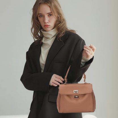 Elegant lychee pattern handbag - Image 2