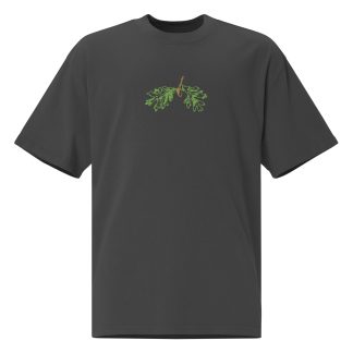 Green Leaf and Acorn Embroidered T-Shirt