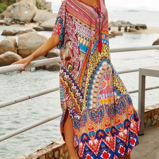 Bohemian ethnic style robe skirt