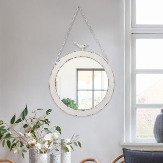 Pastoral style chain hanging mirror