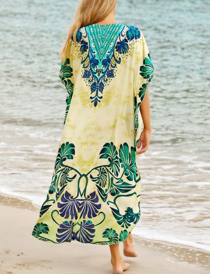 Bohemian embroidered printed robe dress - Image 6
