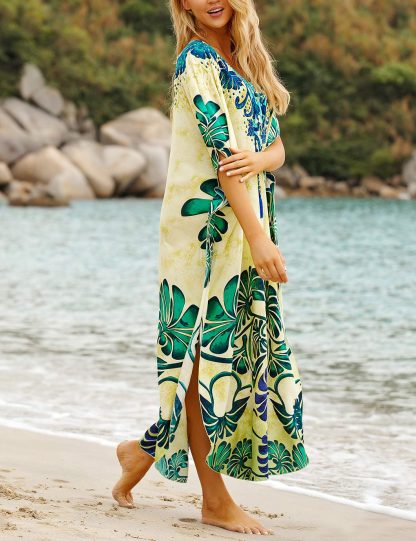 Bohemian embroidered printed robe dress - Image 2