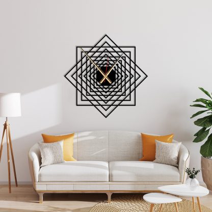Geometric star-shaped lattice wall clock - Image 6