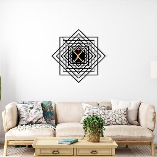 Geometric star-shaped lattice wall clock