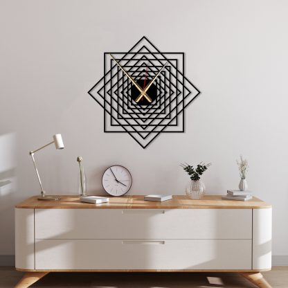 Geometric star-shaped lattice wall clock - Image 4