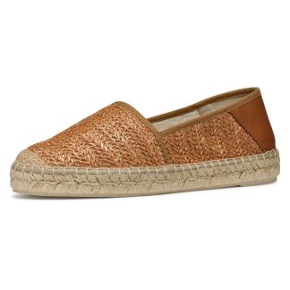 Women's woven straw leather canvas shoes