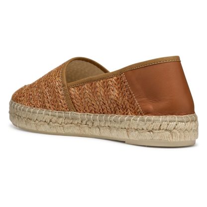Women's woven straw leather canvas shoes - Image 3