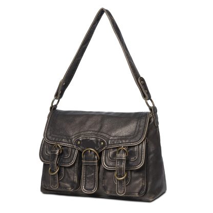 Retro messenger style multi-pocket women's bag - Image 8