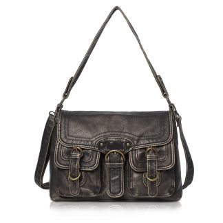 Retro messenger style multi-pocket women's bag