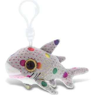 Creative colorful shark plush keychain