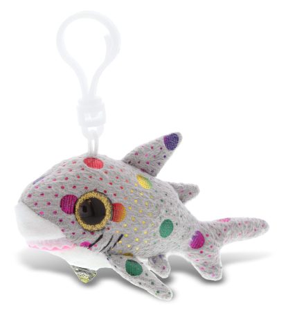 Creative colorful shark plush keychain