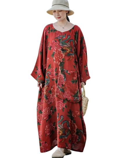 Chinese style printed long skirt - Image 7