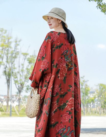 Chinese style printed long skirt - Image 4