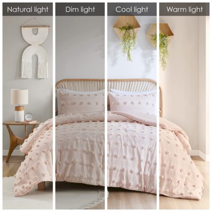 Pink Textured Pom-Pom Bedding - Image 5