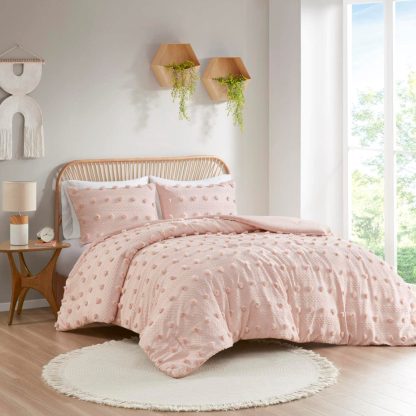 Pink Textured Pom-Pom Bedding - Image 2
