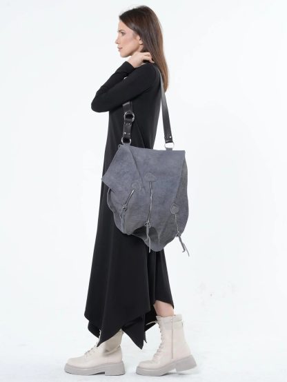Multi-zippered shoulder bag - Image 3