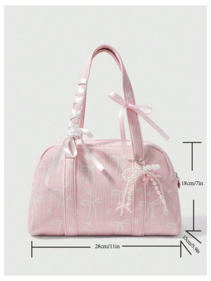 Sweet ribbon pink shoulder bag - Image 7