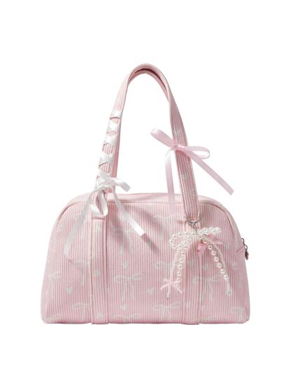 Sweet ribbon pink shoulder bag