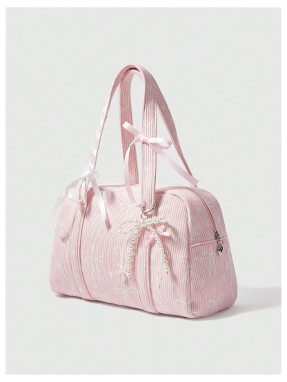 Sweet ribbon pink shoulder bag - Image 3
