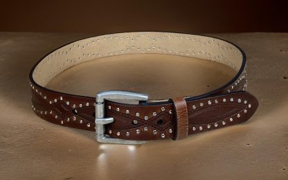 Western style rivet engraved belt - Image 3