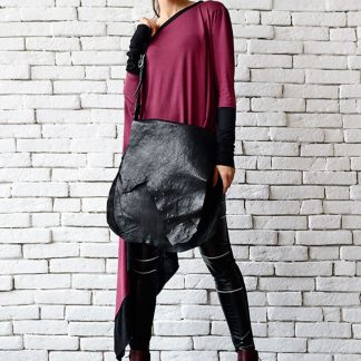 Dark style irregular cut crossbody bag