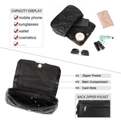Trendy diamond chain decorated crossbody bag - Image 6