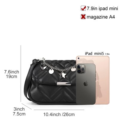 Trendy diamond chain decorated crossbody bag - Image 5