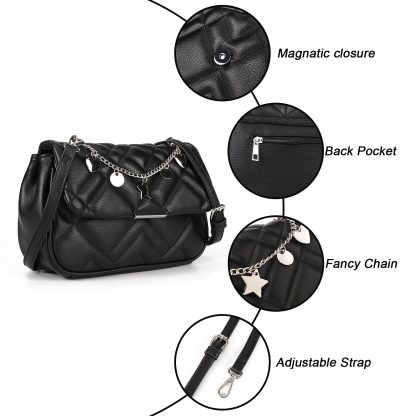 Trendy diamond chain decorated crossbody bag - Image 4