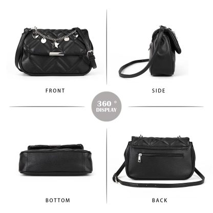 Trendy diamond chain decorated crossbody bag - Image 3