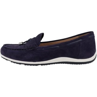 Women's Navy Suede Tassel Loafers - Image 5