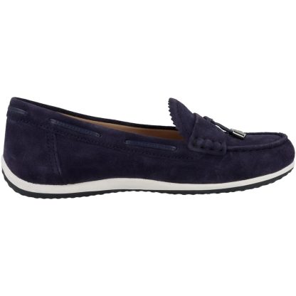 Women's Navy Suede Tassel Loafers - Image 3